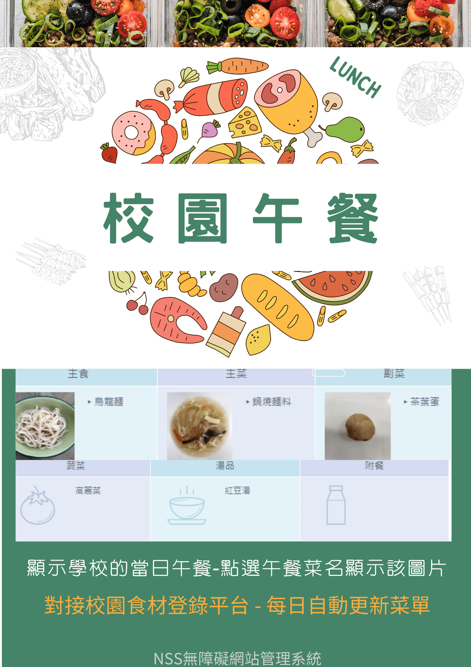 校園午餐相關畫面